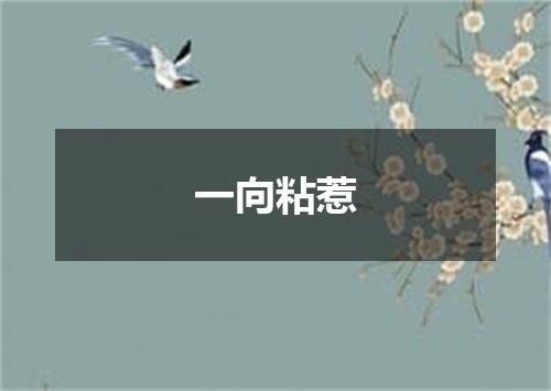 一向粘惹
