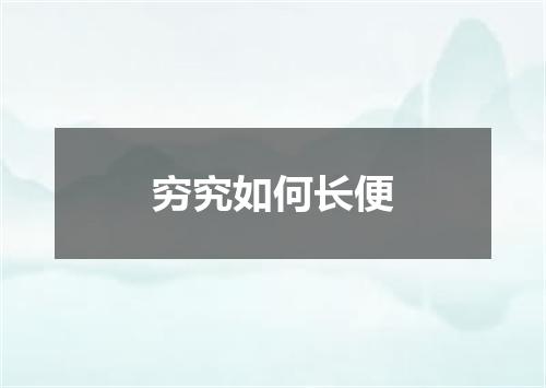 穷究如何长便
