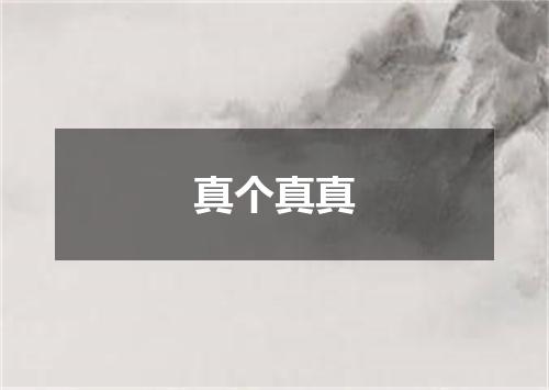 真个真真