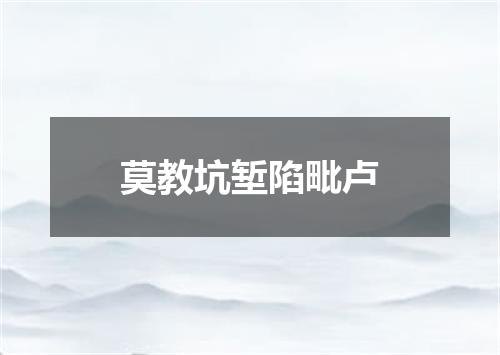 莫教坑堑陷毗卢