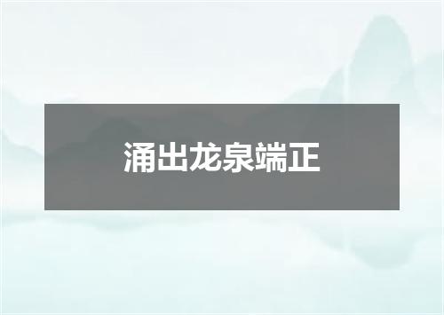 涌出龙泉端正