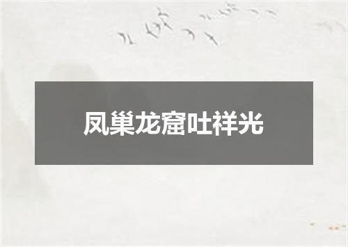 凤巢龙窟吐祥光
