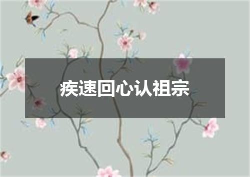 疾速回心认祖宗