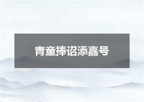 青童捧诏添嘉号