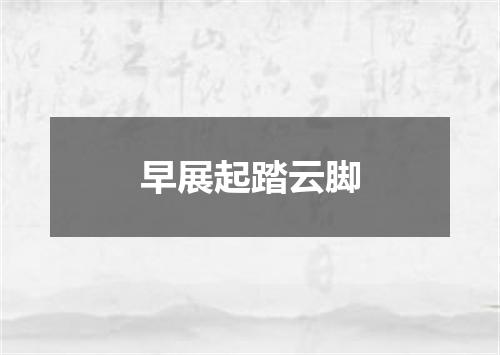 早展起踏云脚