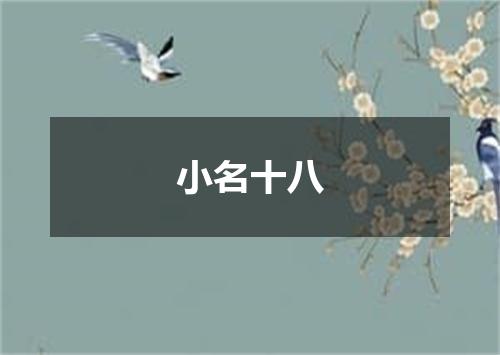 小名十八