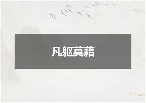凡躯莫藉
