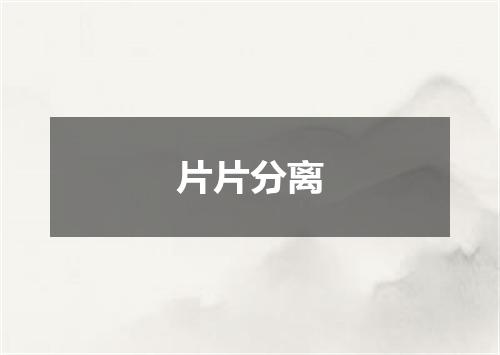 片片分离