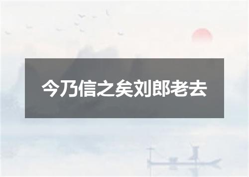 今乃信之矣刘郎老去