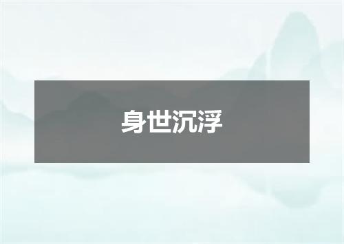 身世沉浮