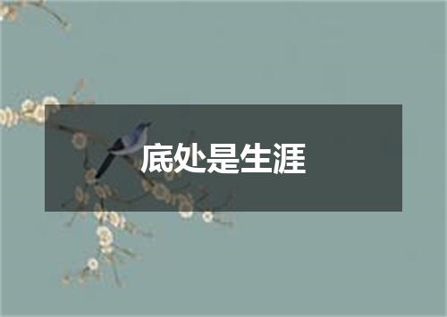 底处是生涯