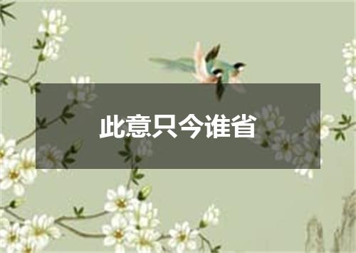 此意只今谁省