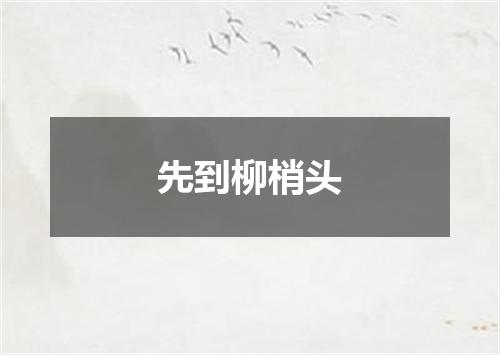 先到柳梢头