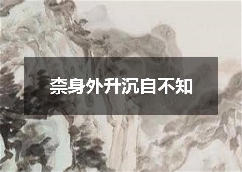 柰身外升沉自不知