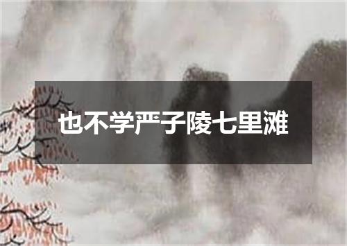 也不学严子陵七里滩