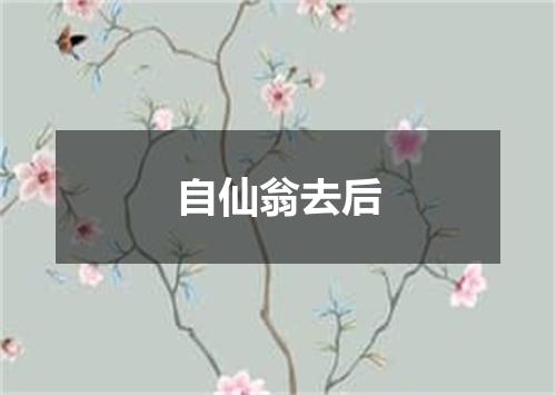 自仙翁去后
