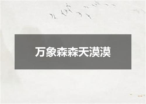 万象森森天漠漠