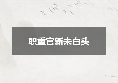 职重官新未白头