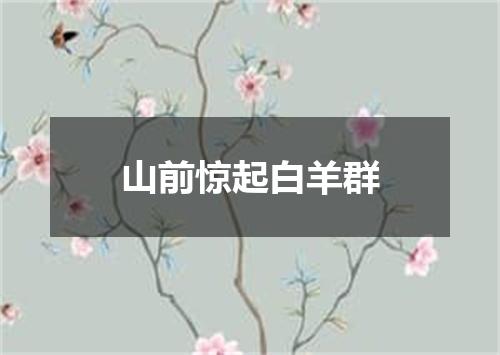 山前惊起白羊群