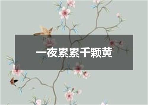 一夜累累千颗黄