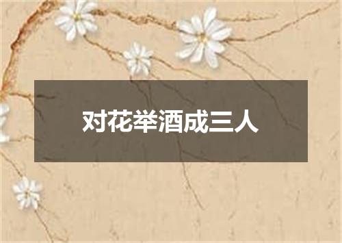 对花举酒成三人
