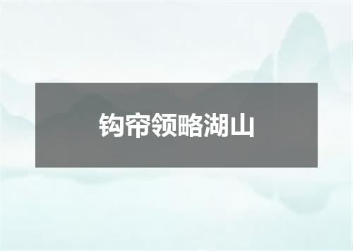 钩帘领略湖山