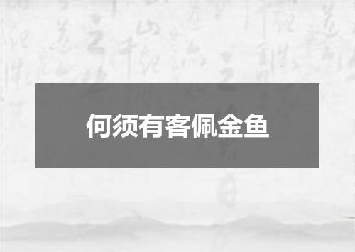 何须有客佩金鱼