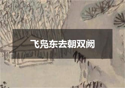 飞凫东去朝双阙