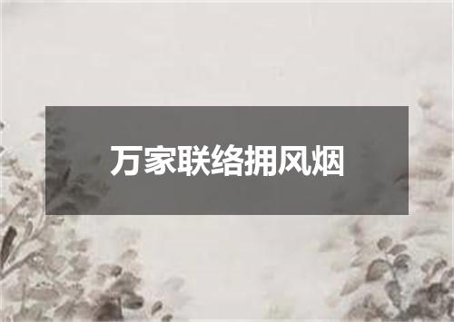 万家联络拥风烟