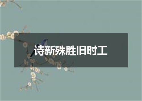 诗新殊胜旧时工
