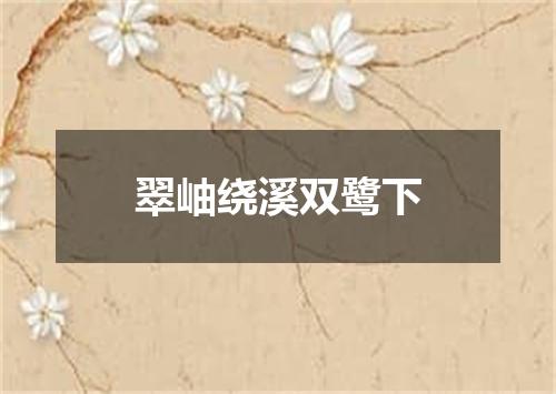 翠岫绕溪双鹭下
