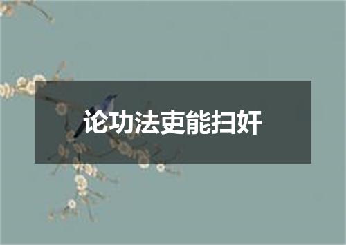 论功法吏能扫奸