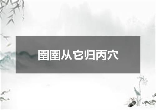 圉圉从它归丙穴