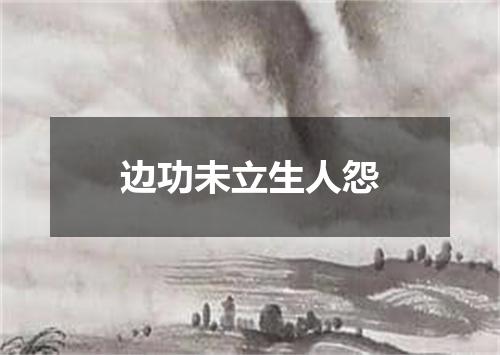 边功未立生人怨