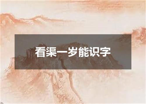 看渠一岁能识字