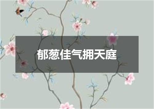 郁葱佳气拥天庭