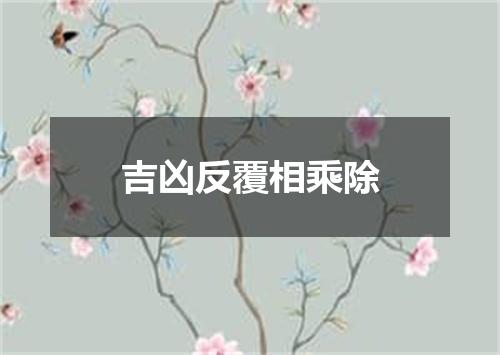 吉凶反覆相乘除