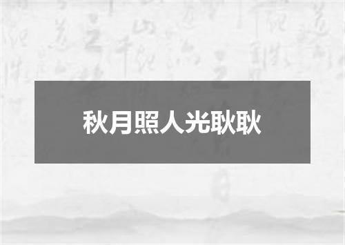 秋月照人光耿耿
