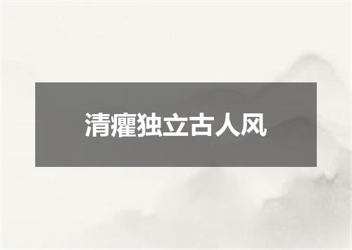 清癯独立古人风