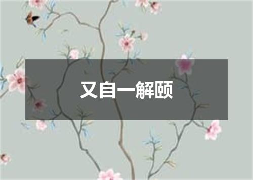 又自一解颐