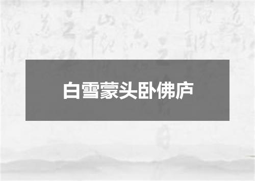 白雪蒙头卧佛庐
