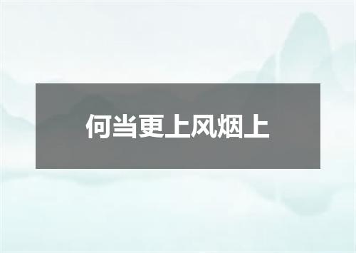 何当更上风烟上