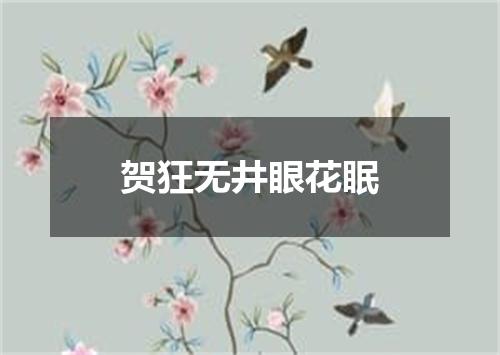 贺狂无井眼花眠