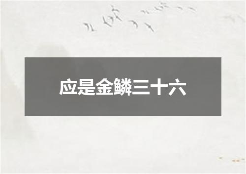 应是金鳞三十六