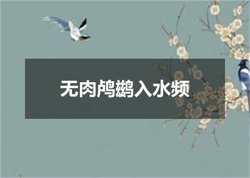 无肉鸬鹚入水频