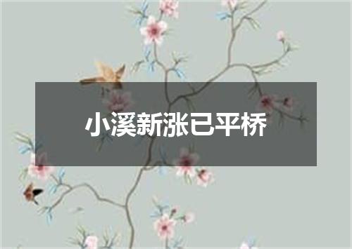小溪新涨已平桥