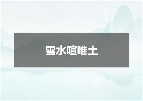 雪水喧唯土