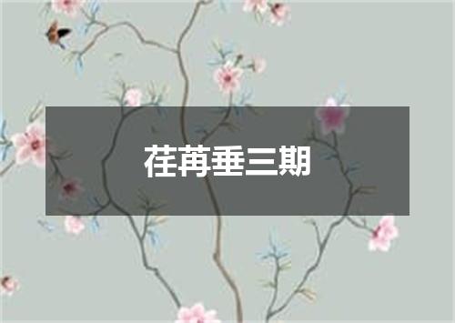荏苒垂三期