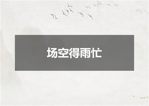 场空得雨忙