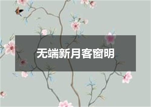 无端新月客窗明